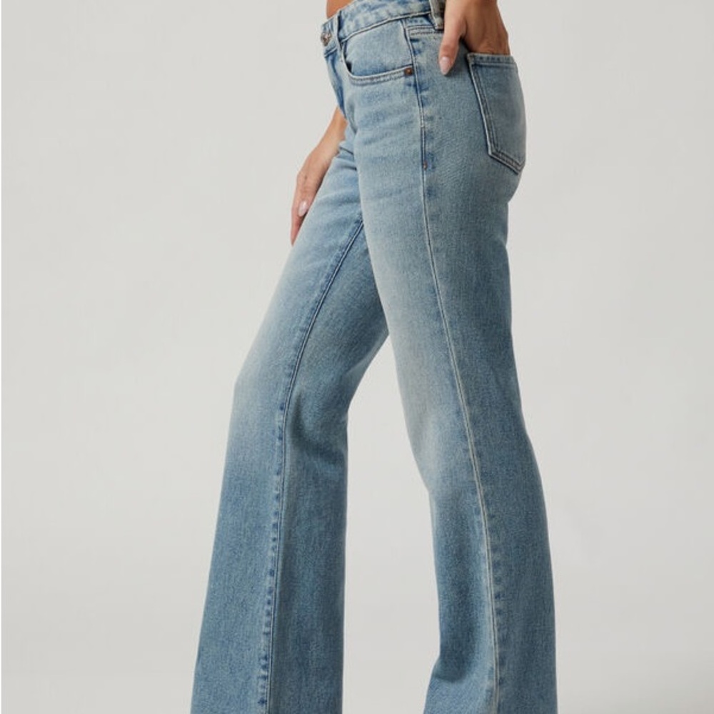 Brandy Melville John Galt Sz Small Low Rise Bootcut Jeans Indigo NWT